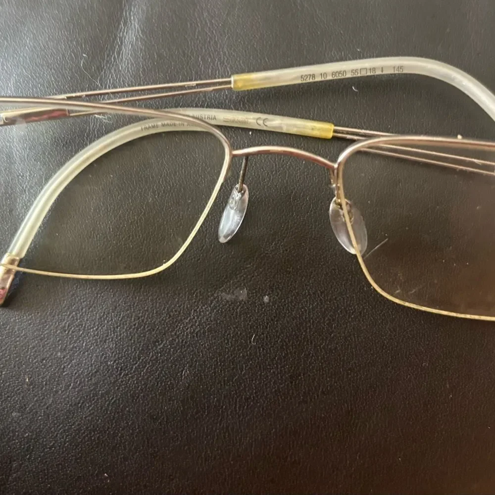 Silhouette Glasses 5278 clear frames rare classic cutout accessory y2k unisex